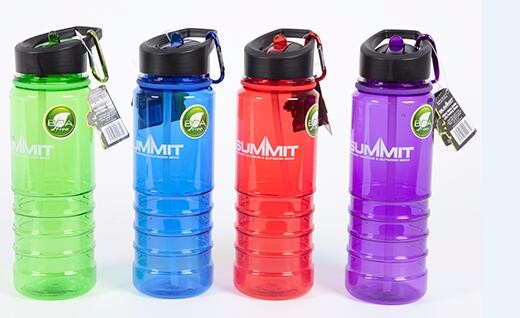 Leakproof 750ml Plastic Sports Water Bottle With Straw FDA Standard