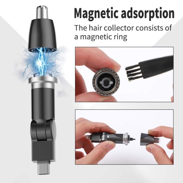 1.76 Ounces Mini Ear Nose Hair Trimmer Phone Interface For Men Women Typ C