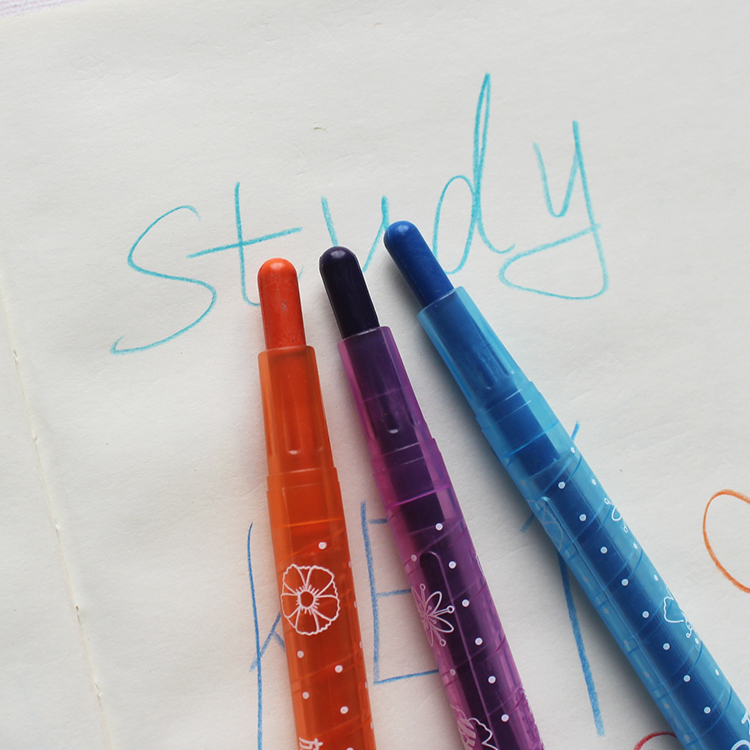 Cheap Price Cartoon Printing 12pcs Twist Crayons for Kids