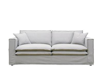Feather Filling Couch With Removable Covers Sofa Washable Cushion Covers French Stitching