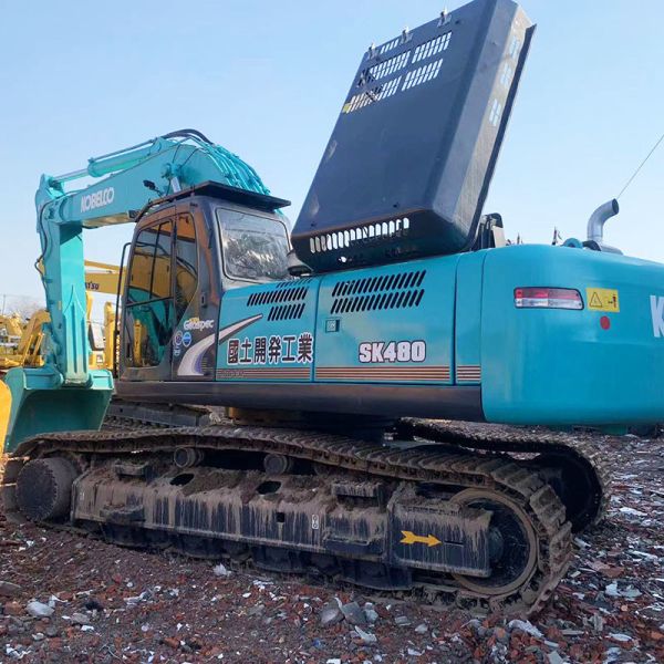 49400kg 243kw Excavadoras usadas Kobelco Sk480 2.3m3 Bucket Crawler 48Ton Gran máquina