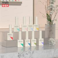 12 ml de barniz de uñas en gel cuadrado vacío UV botella de vidrio con tapa de cepillo