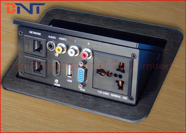 HDMI Universal Standard  Pop Up Power Socket Aluminum Alloy 150*120*135mm