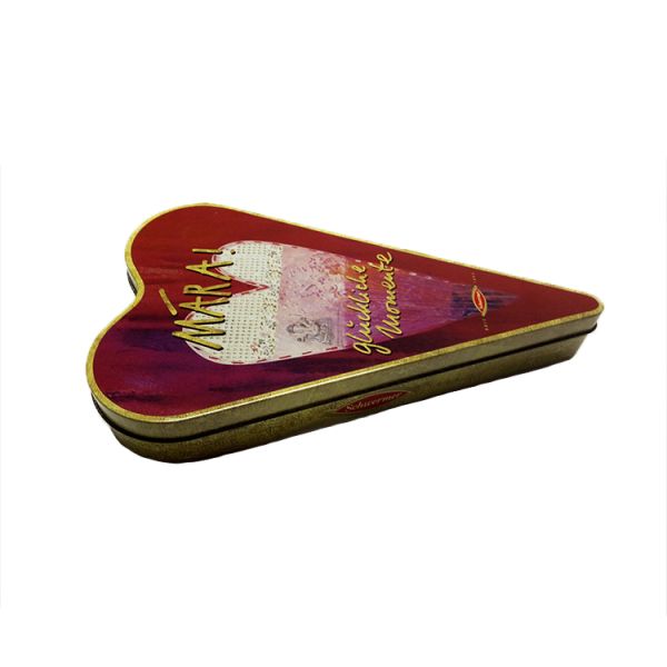 Romantic Style Heart Shaped Tin Box For Chocolate Candy Gift Packing