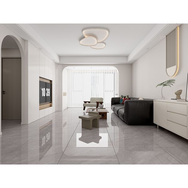 Gray 800x800mm Polished Glazed Porcelain Tiles Antibacterial Acid-Resistant