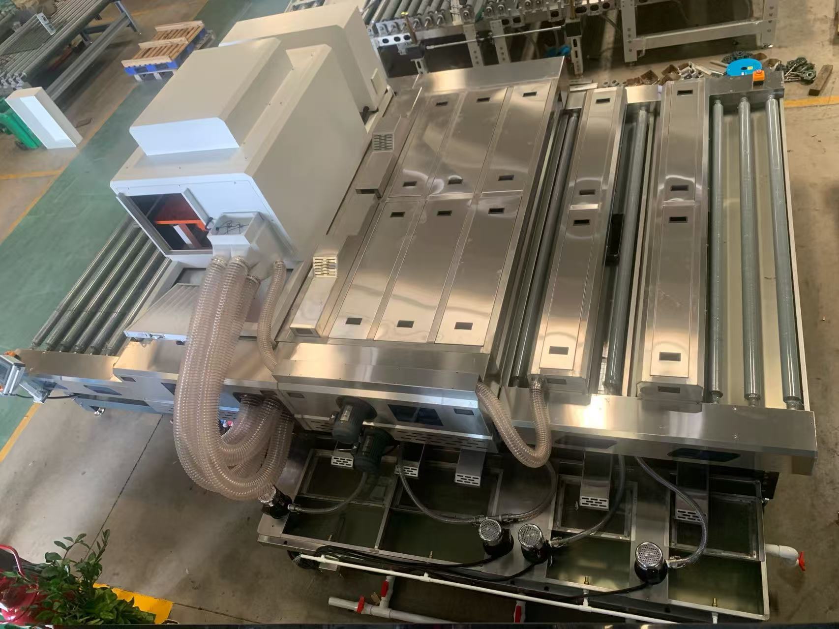 Vertical Glass Washing Machine 22KW Stainless Steel Glass Cleaning Machine