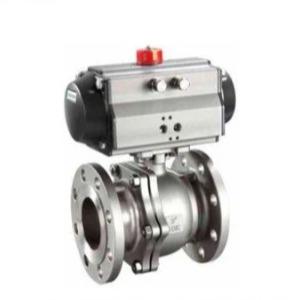 DN100 PN64 Stainless Steel SS316 Flange Connection Ball Valve With Actuator