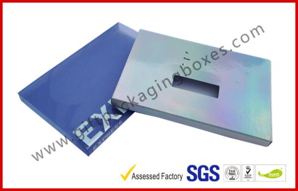 Silver Envelope Card Board Packaging Boxes , Clear Plastic Sleeve Screen Protector Packaging