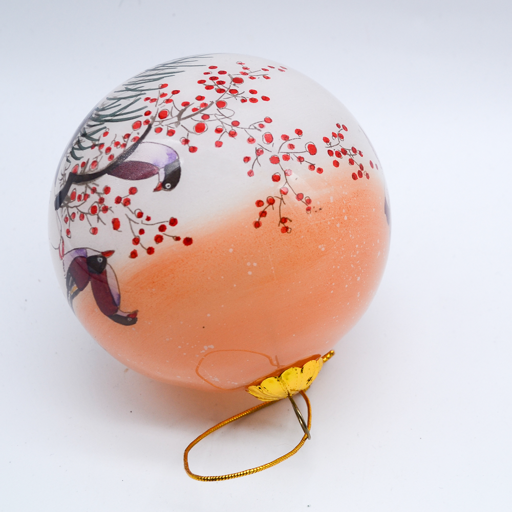 Customizable Pattern Inside Hand-painting Christmas Glass Ornament Ball for Christmas Day