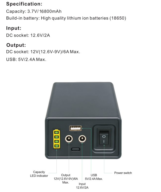 литий-ионные аккумуляторы 18650 3.7V 12800mAh для приборов распознавания лиц