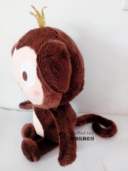 plush monkey crown brown hot toys for kids cheap china cartoon children holiday present new fashion Eu japanese model