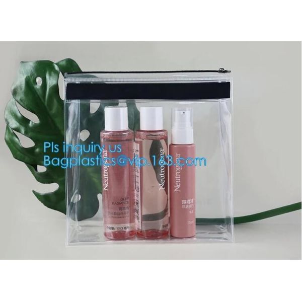 fashion thick clear retail custom printed pvc slider zipper bag, mini plastic zipper cosmetic slider zip bags with print