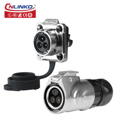 Cnlinko LP-16-3 Pin Metal Wiring Screw Circular Waterproof Aviation Plug Connector
