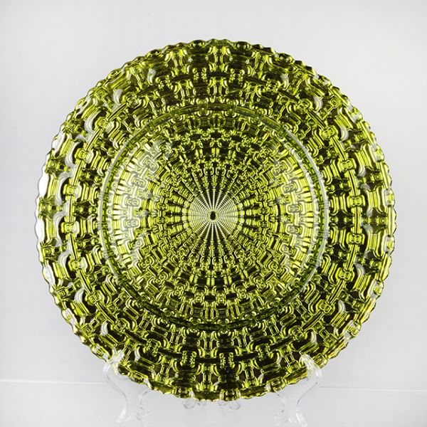 China High Quality Color Decoration Glass Charger Plate for Dinnerware