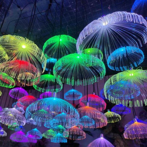 IP65 Acrylic Material Solar Jellyfish Lamp LED Light Strings for Courtyard Atmosphere