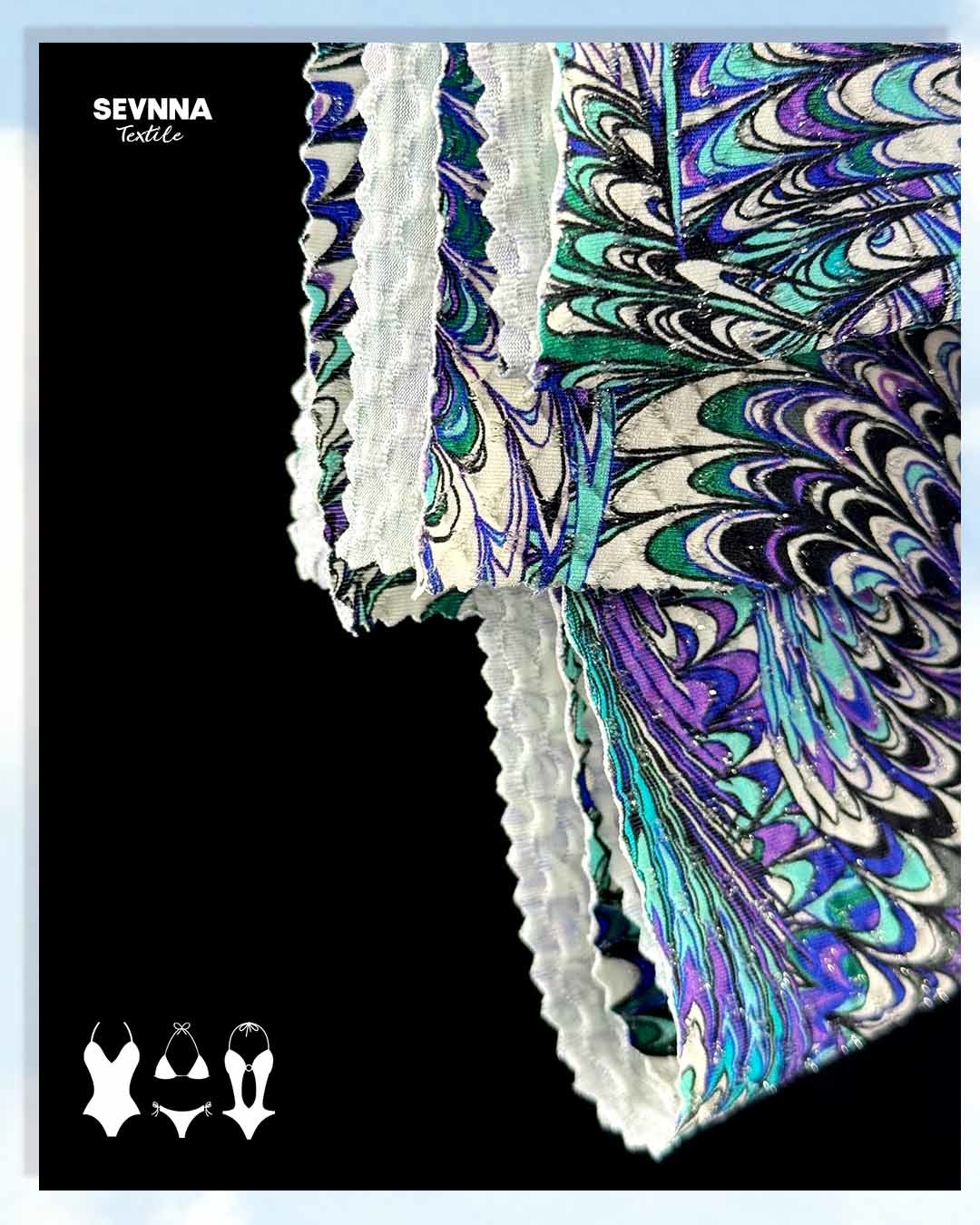 210gsm Breathable Quick-drying Recycled Swimwear Fabric for Sustainable Swimwear and Beachwear