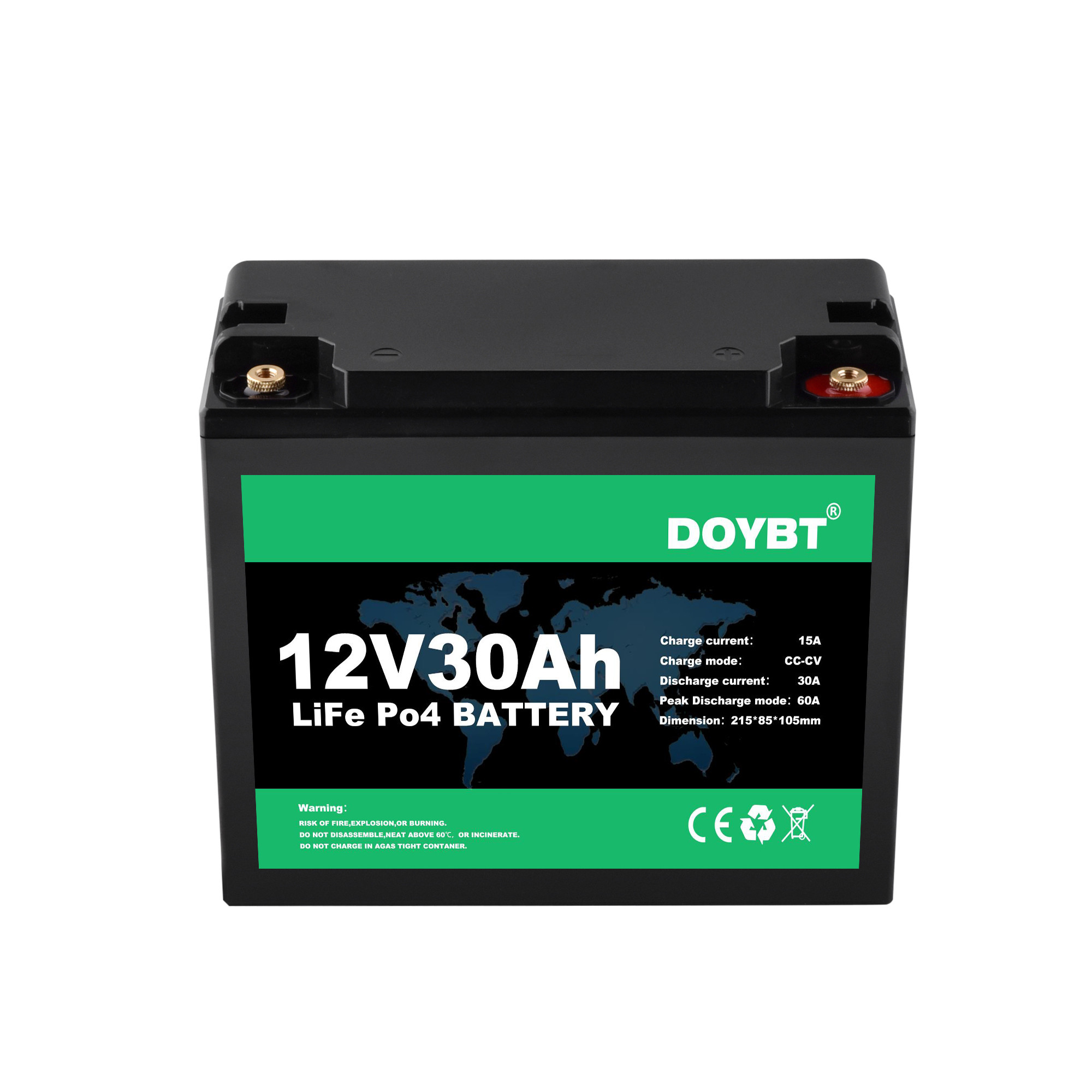 блок батарей 12V 30Ah LiFePO4 перезаряжаемые для резервного электропитания