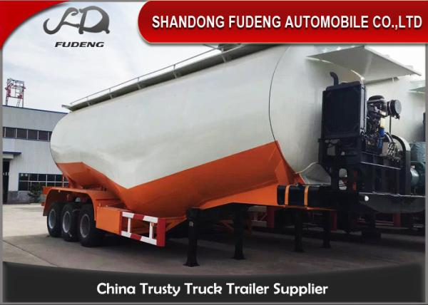3 Axles 50 M3 dry unloading bulk power cement tanker truck trailer powerful tanker trailer