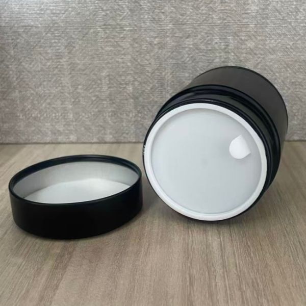 20g 30g Matcha Powder Tin Can Diameter 60*68mm Black Metal Tin Jar with Screw Cap Inner Lid Container