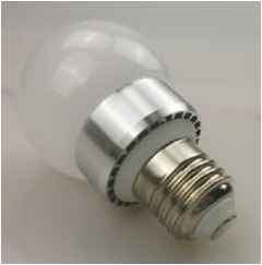 AC100～240V,E27/E26/B22 Aluminum+Glass cover 5W led bulb light