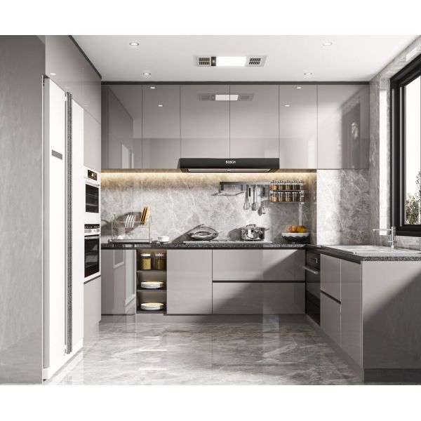 Factory Price Custom Complete Set  Shaker Designs Lacquer Kitchen Island