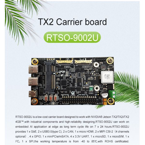 RTSO-9002U Jetson TX2 Series Carrier Board for AI Artificial Intelligence Development