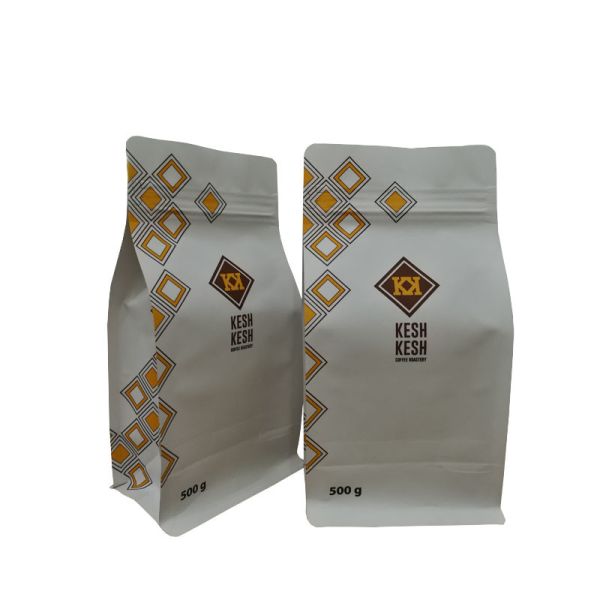 500g Aluminum Foil Gravure printing plastic coffee packaging bag with zipper