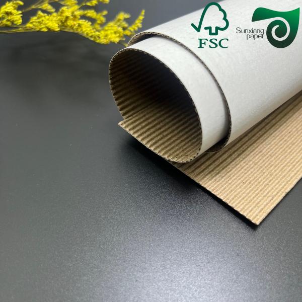 FSC 100g 200g 300g White E F Flute Wrapping Corrugated Paper Board 20   28