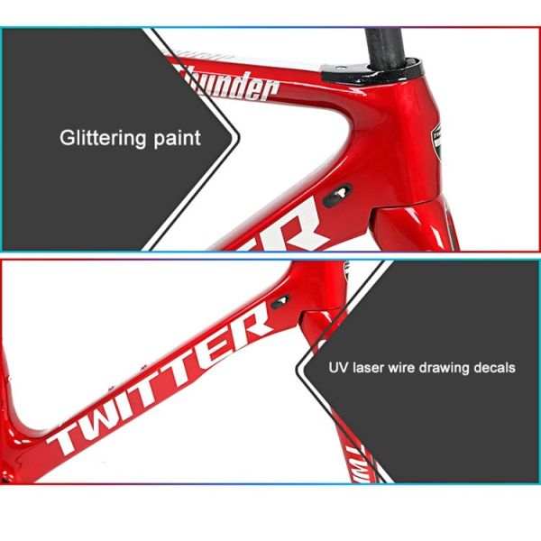 гром Twitter рамки велосипеда дороги углерода 700C 52cm Aero для велосипеда дороги