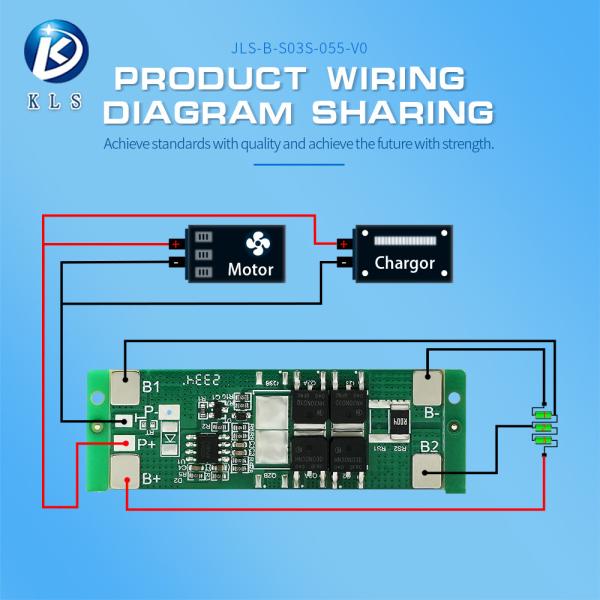 Module KLS BMS: 3S 15A 12,6V pour batterie au lithium 18650 - carte de protection PCB du chargeur