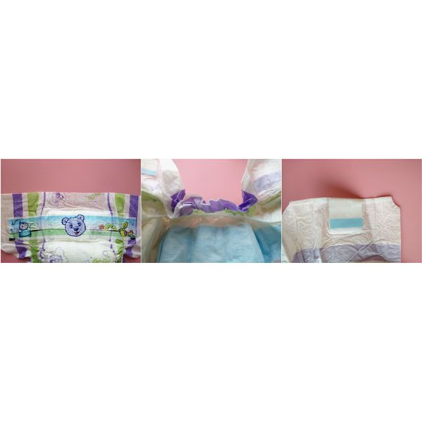 Eco Friendly Organic Disposable Diapers Breathable 3D Leak Prevention