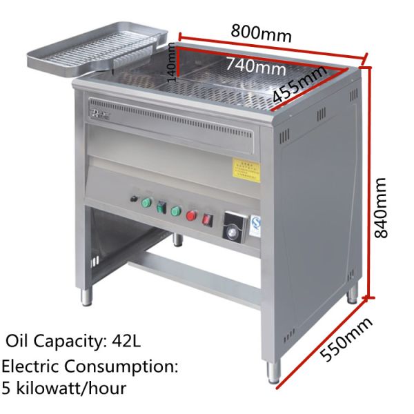 42L Stainless Steel SUS 430 Electric Deep Fryers For French Fries