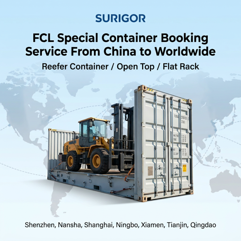OOG Special Container Flat Rack Container Shipping For Heavy Cargo Transport With DDP
