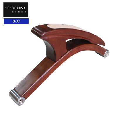 Office Home Wooden Chair Armrest Reddish Brown Solid Wood Chair Arm