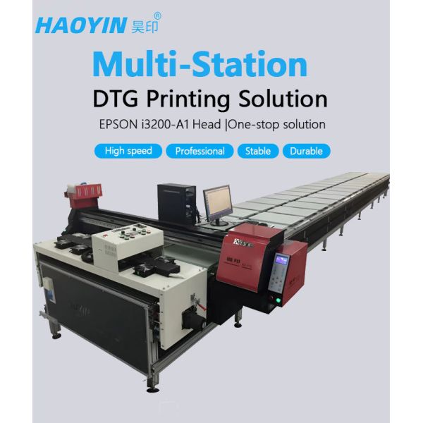 Industrial Multi Station DTG Printing Machine For High Volume Custom Garments