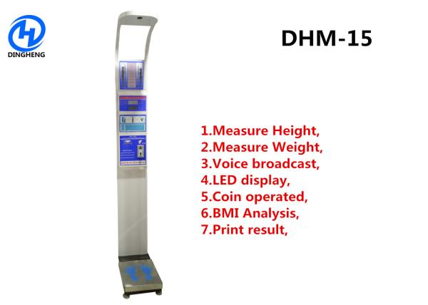 Human Body Coin Operated Weighing Scales AC110V - 220V 50HZ / 60HZ 235 * 55 * 38cm