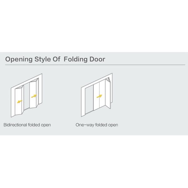 Small Industrial Sliding Folding Doors Insulated Bifold Doors Aluminum 57mm Four Fold