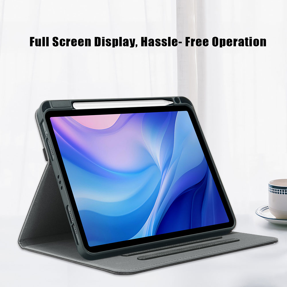 Laudtec Fold Stand Leather Flip Case for iPad Air 11 2025 PU Leather Folio Cover Flip Stand Shell for iPad Air 5