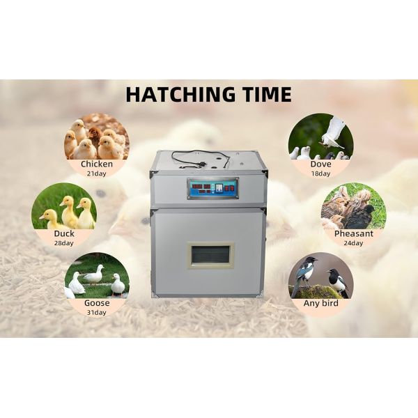 264 Egg Incubator With Automatic Egg Turning,Temperature Control And Humidity Control,Hatching Eggs,Chicken,Ducks,Poultry,Industrial Brooding Machine Chicken Incubator For Farm,Lab,Home,Indoor