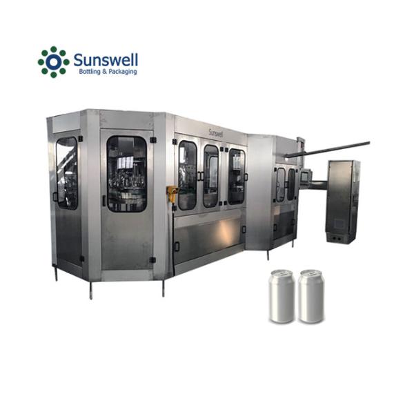 Ligne de mise en boîte rotatoire électronique à grande vitesse remplissage de tasse de mesure de canette de bière et couture de la machine