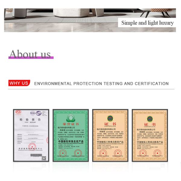 Кожа внутреннего художественного оформления администрации чувствует ширину 1.22m панелей стены PVC