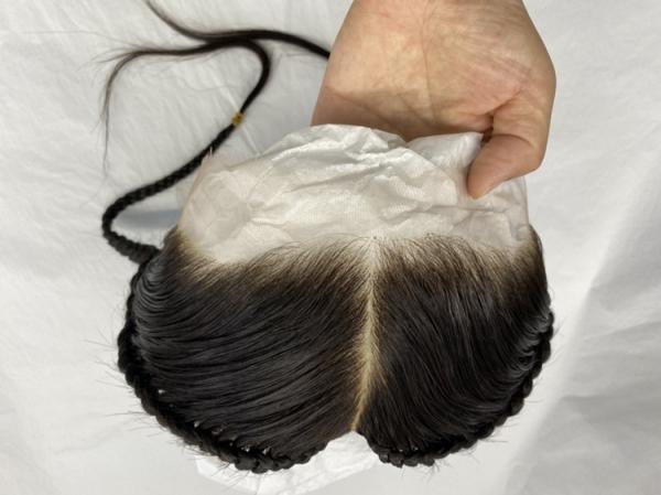 New Arrival 100% Natural HD Transparent Lace Braids Frontal Closure 13x4/13x6 Remy Hair Indian Woman Toupee Piece Braids