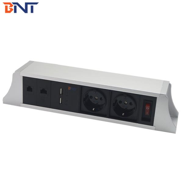 Mount under desk multimedia power data under table socket