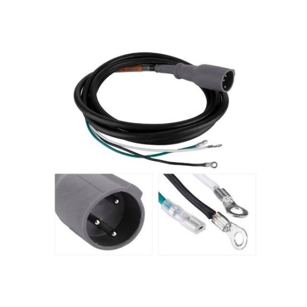 3Pin штепсельная вилка заряжателя автомобиля клуба интерфейса 48V с проводом 3,3 метра длины