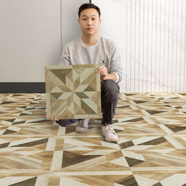 Self-Adhesive PVC Square Floor with 400mm*400mm Size and 1.5mm Thickness for Indoor Use