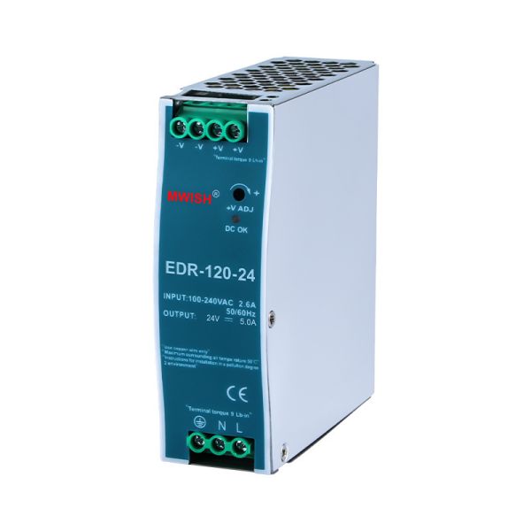 NDR-120-24 guide rail type 75W, 150W, 240W, 480W industrial grade 12V, 48V switching power supply