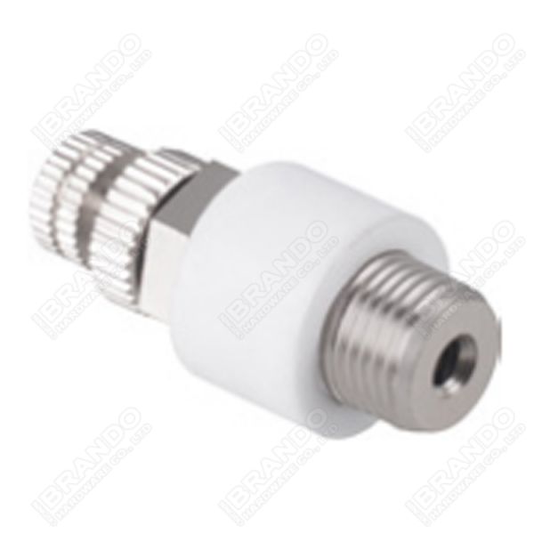 Регулируемый пневматический клапан дросселя со звукоглушителем спек бронзовое