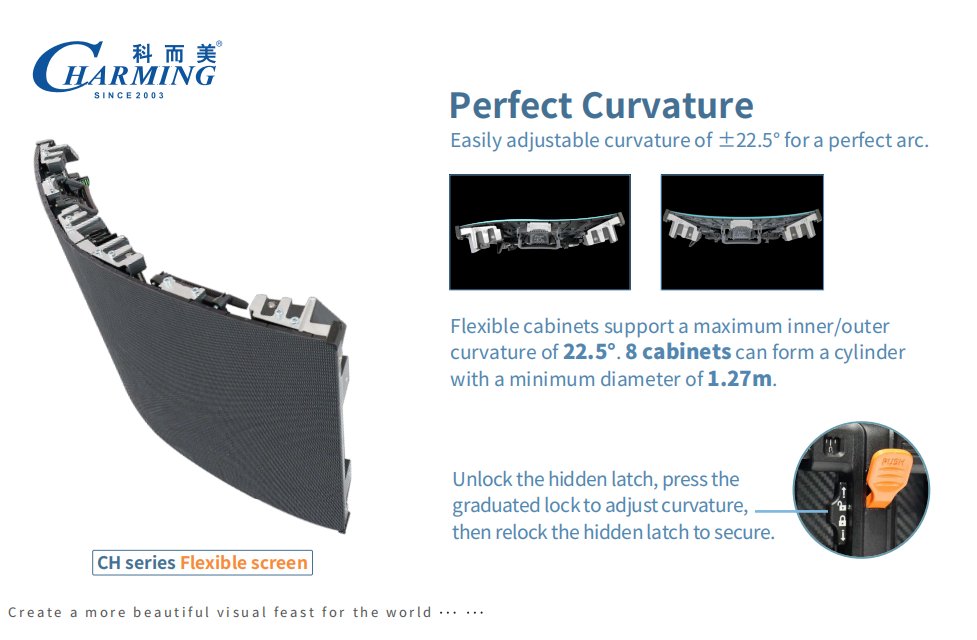 Curved & Flexible Outdoor LED Screen P2.6/P2.9/P3.9 Die-Cast Aluminum 7680Hz High Refresh for Rental Events