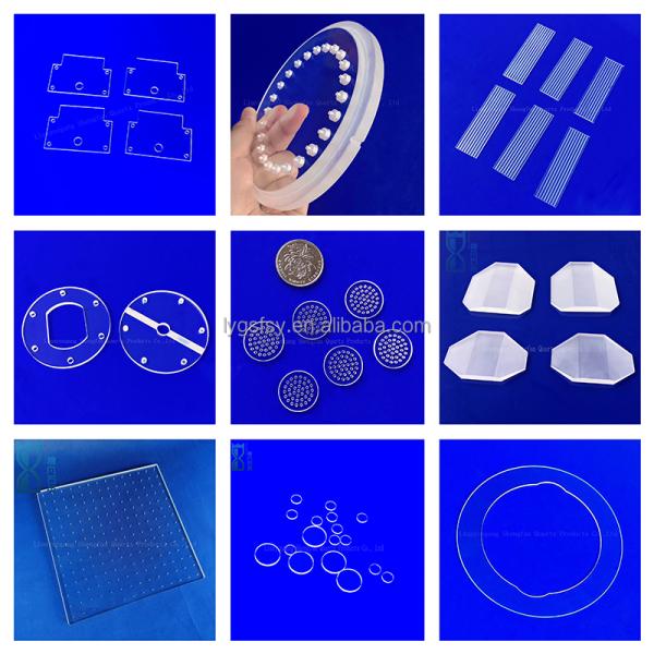 Laser High Precision ±0.02mm High Transparency Quartz Glass Punching Plate for Optical Applications