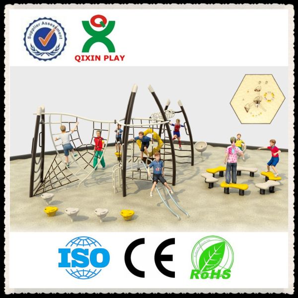 Galvanized Steel Outdoor Adventure Playground / Metal Playground Fitness Equipment for Kid